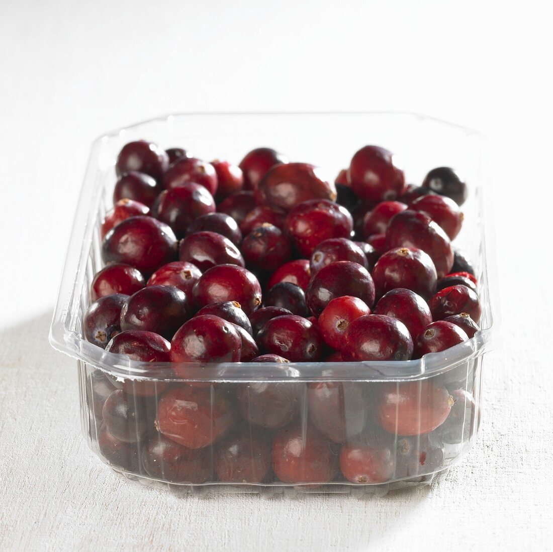 Cranberries in plastic punnet