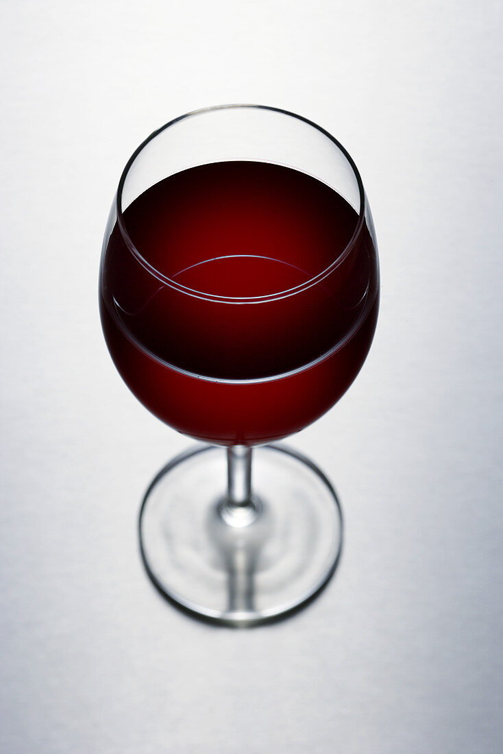 A glass of red wine