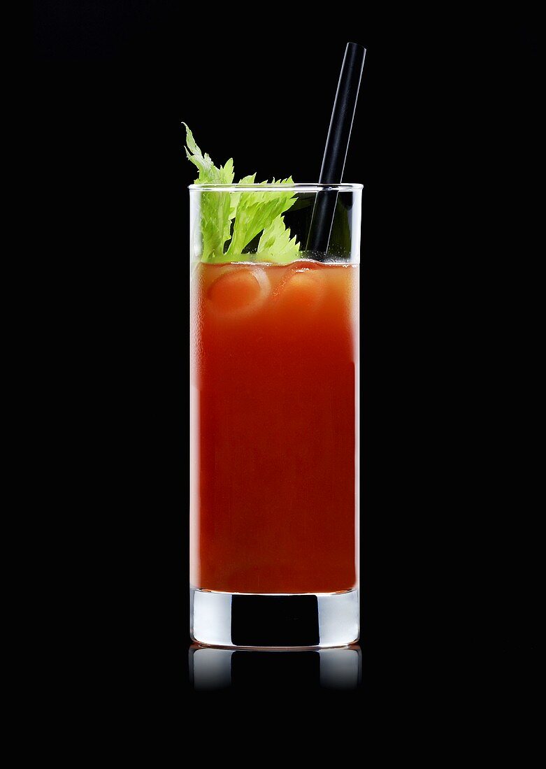 Bloody Mary with straw