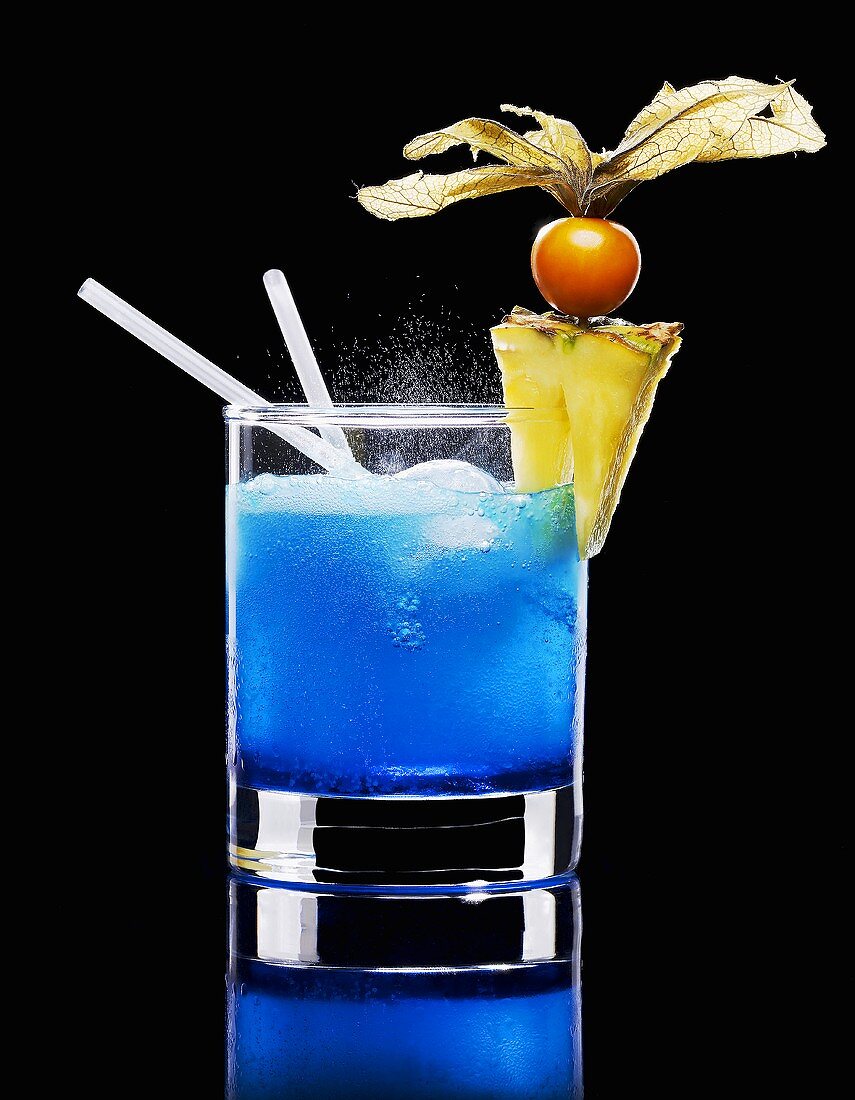 Drink mit Blue Curacao