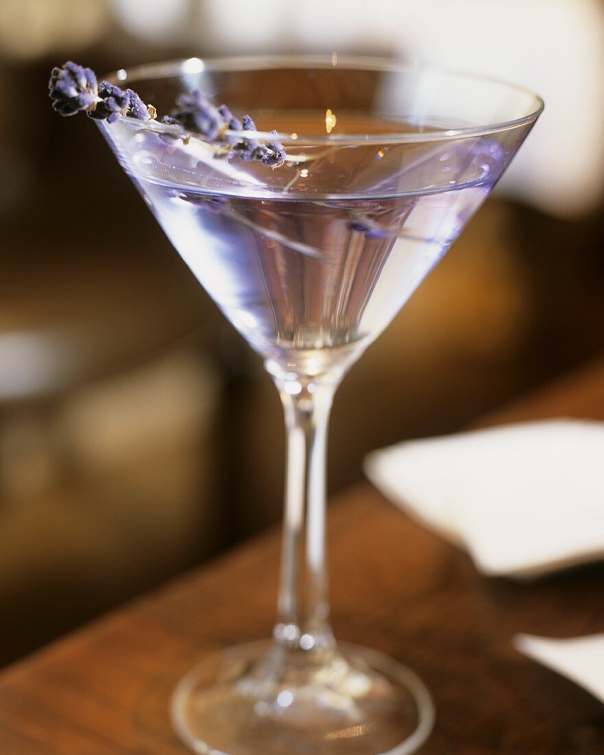 Cocktail with lavender