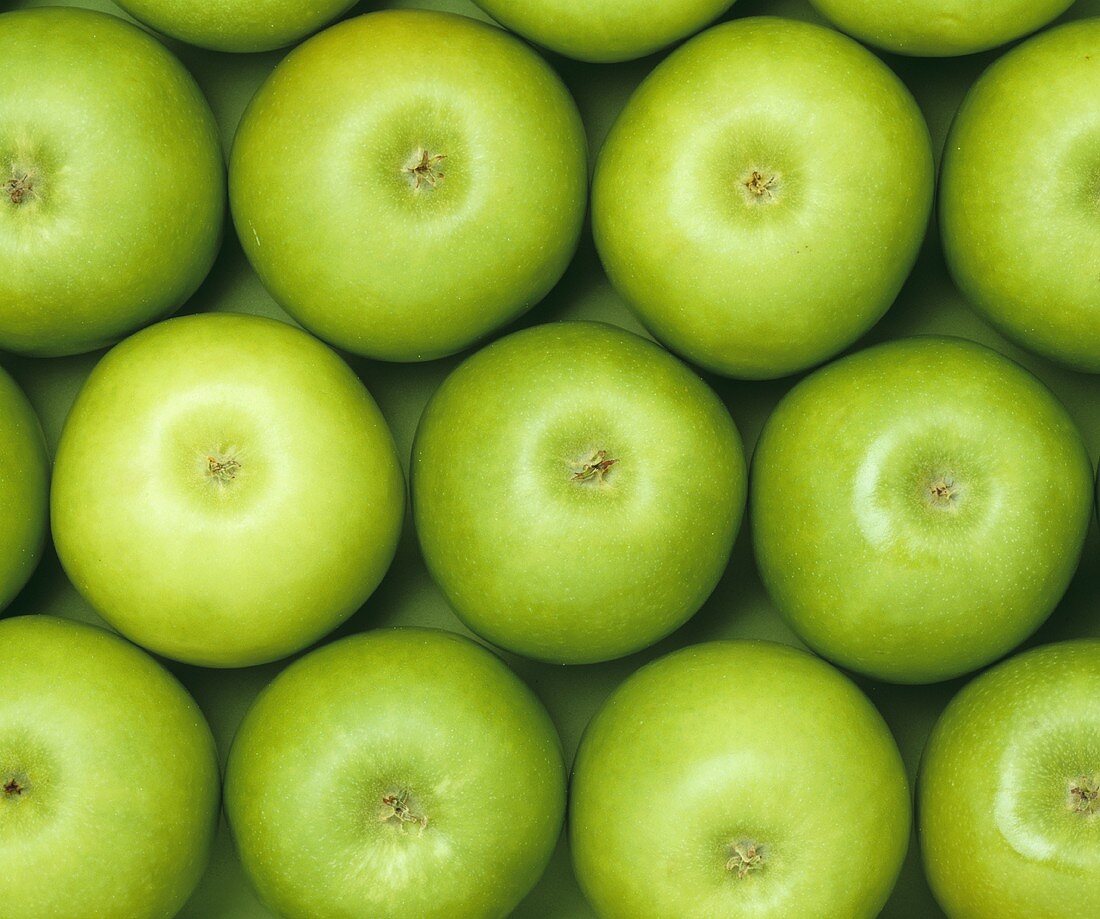 Grüne Äpfel, bildfüllend