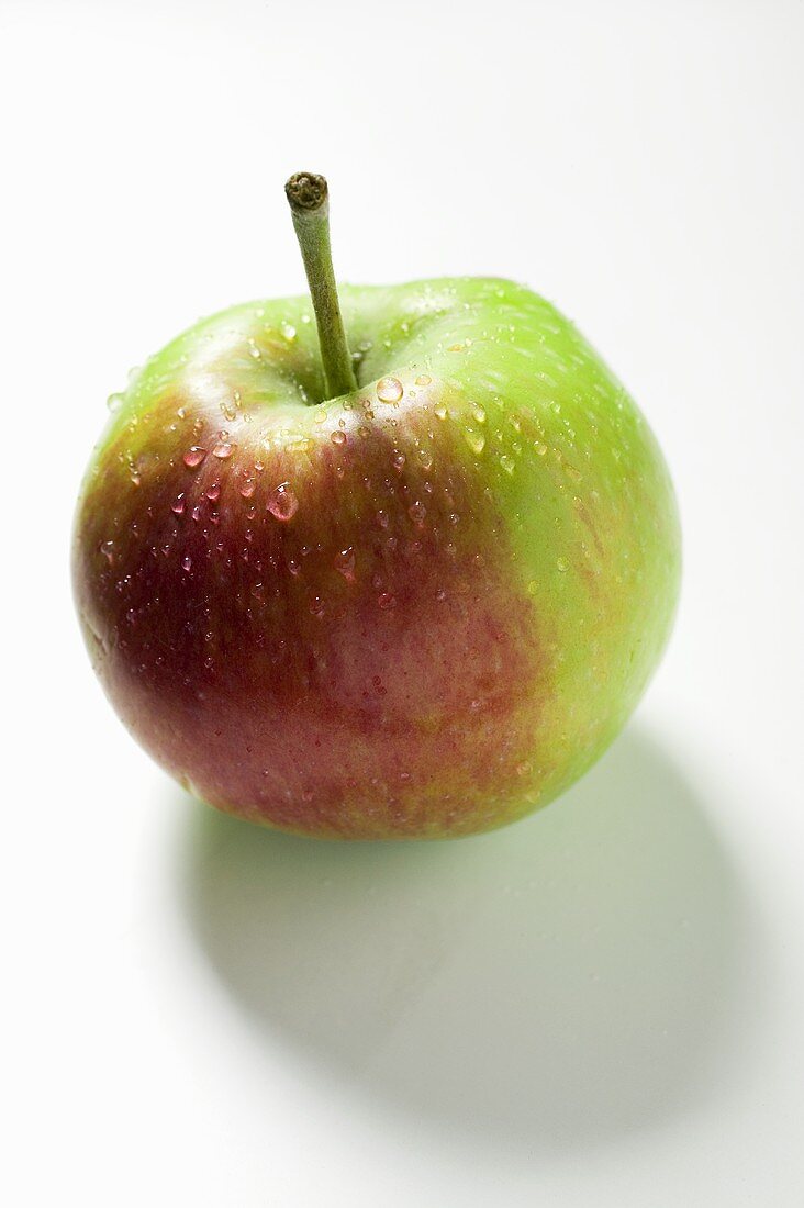 Ein frischer Apfel mit Wassertropfen