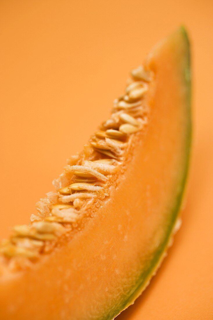 A slice of cantaloupe melon (detail)