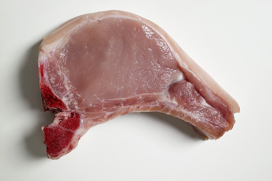 Raw pork chop