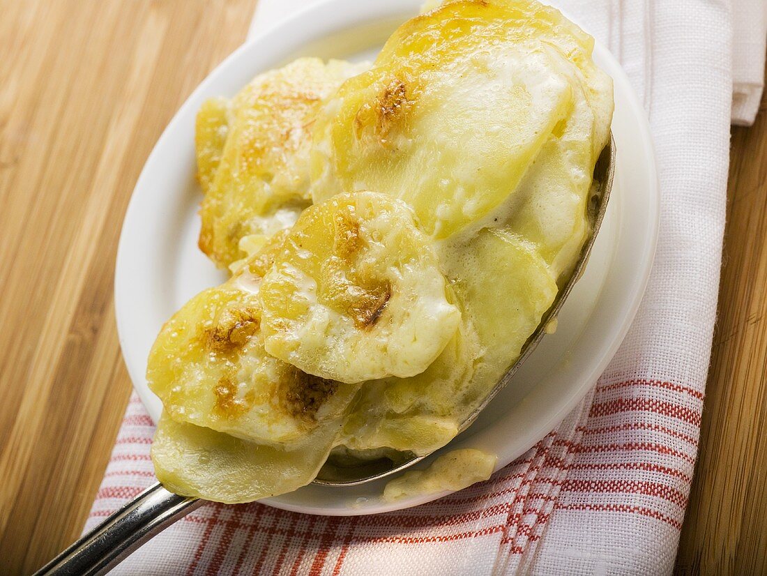 A spoonful of potato gratin