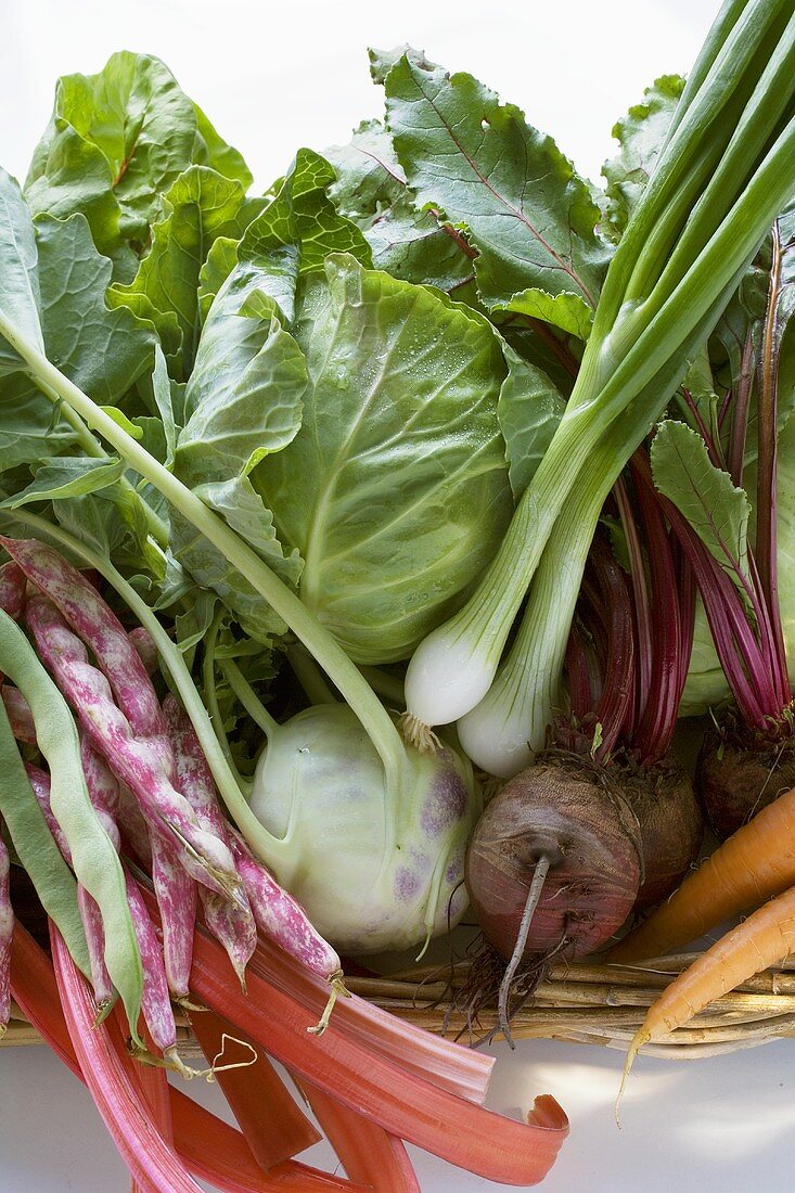 Frisches Gemüse im Korb