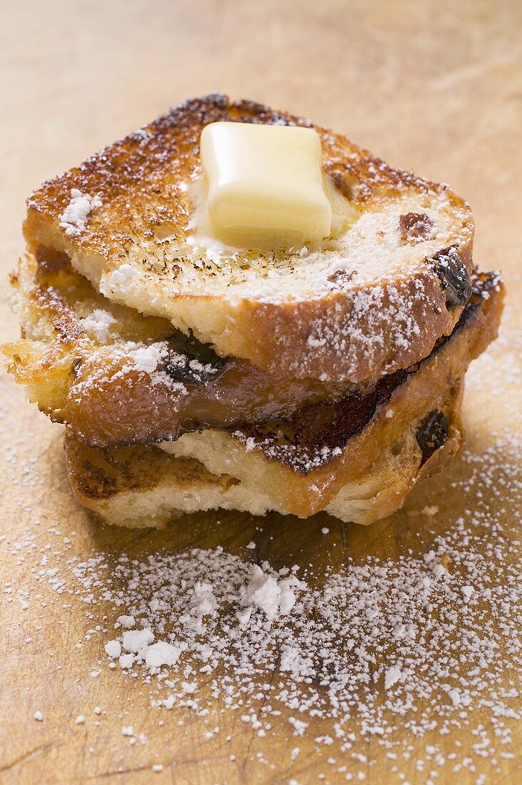 French toast with knob of butter