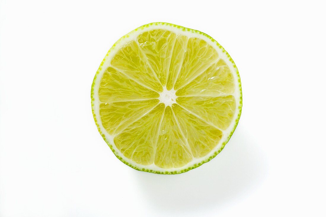 Half a lime (overhead view)
