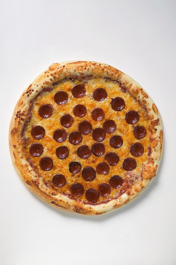 American-style pepperoni pizza