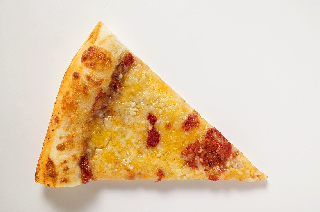 Ein Stück Pizza Margherita (amerikanische Art)