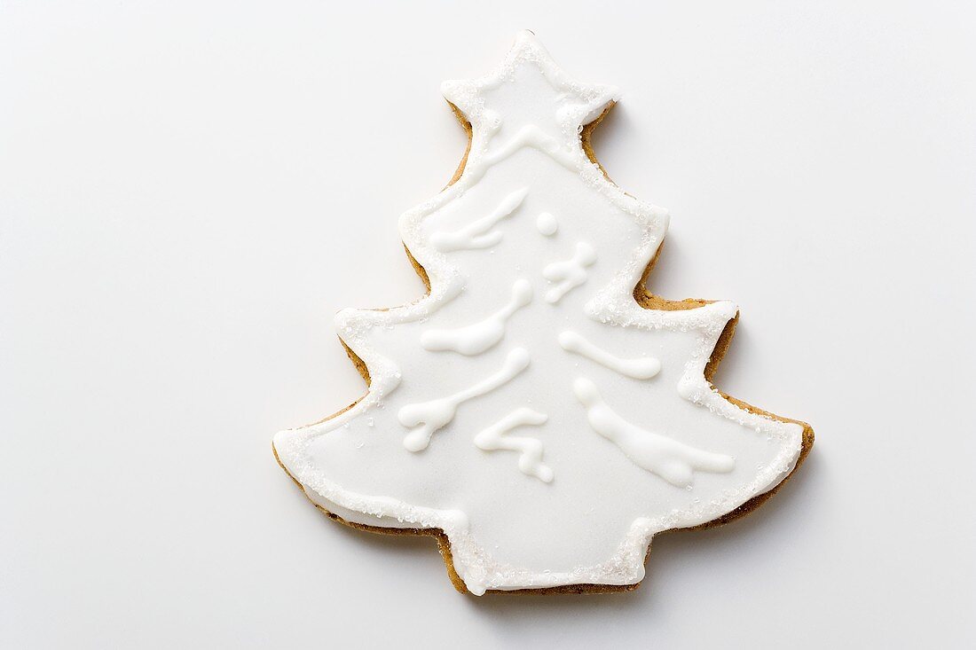 Lebkuchentannenbaum mit weisser Zuckerglasur