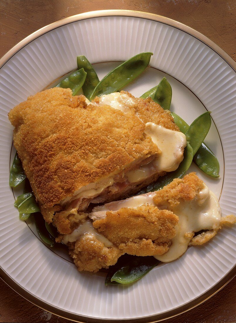 Cordon Bleu with Sugar Peas