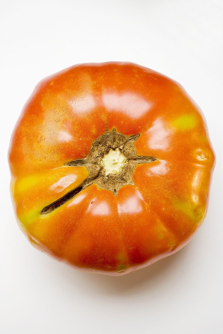 A tomato from above