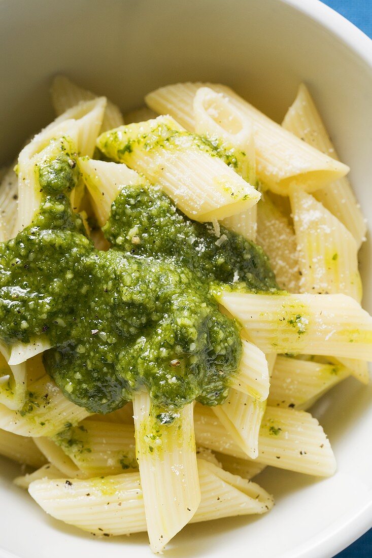 Penne with pesto