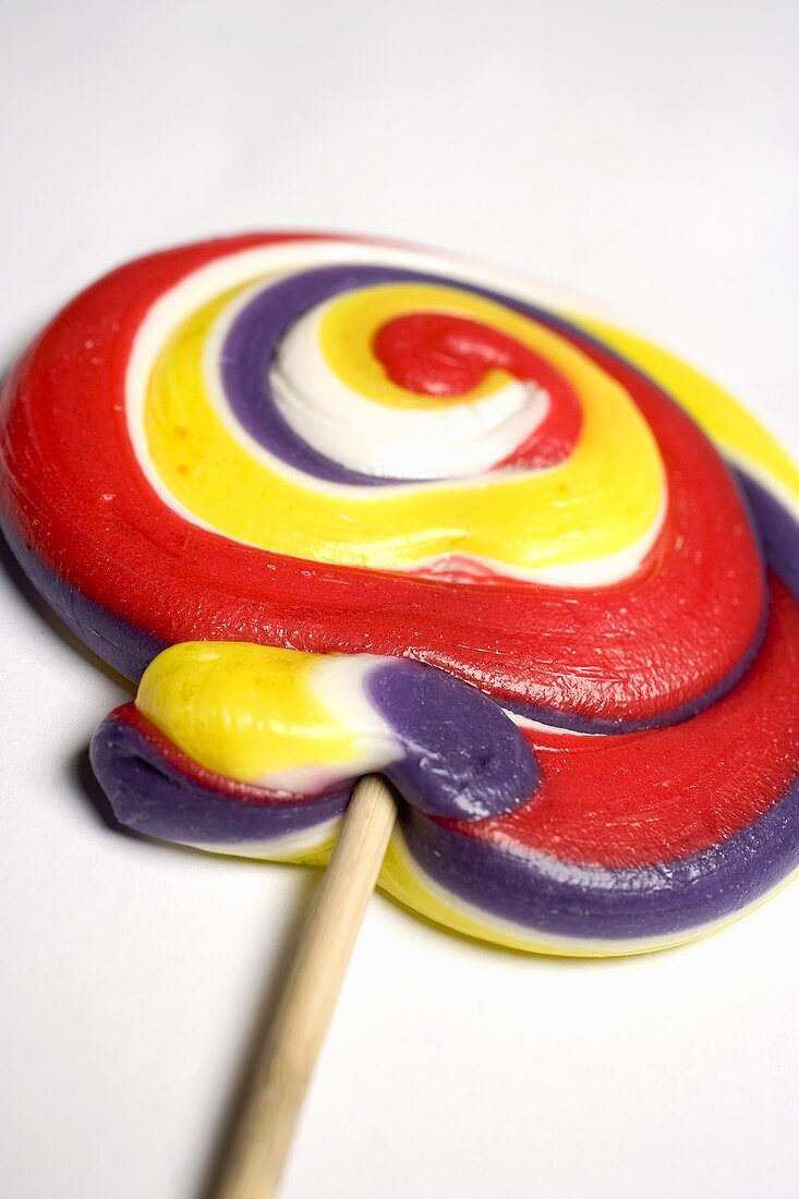 Coloured lollipop (close-up)