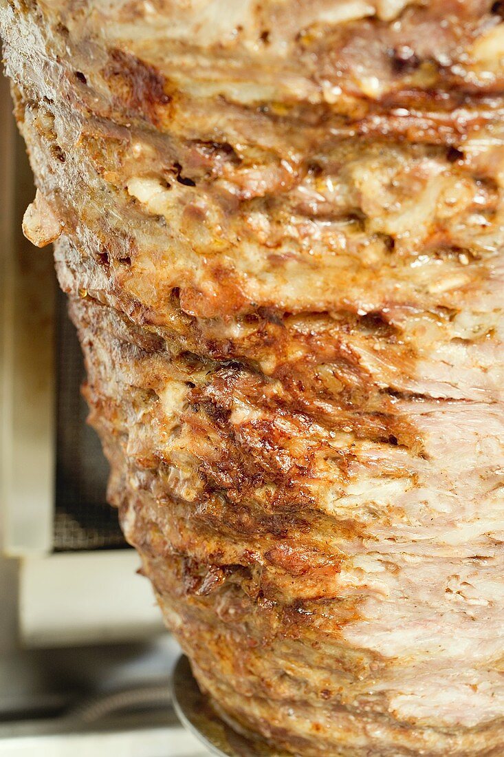 Döner Kebab am Drehspiess (Close Up)