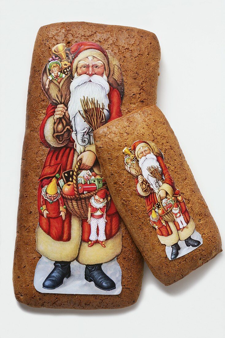 Gingerbread with picture of Father Christmas