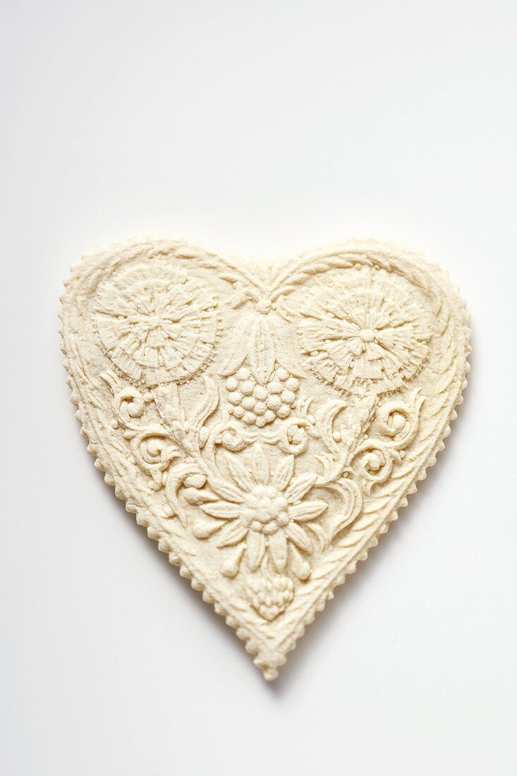 Springerle cookie (heart-shaped)