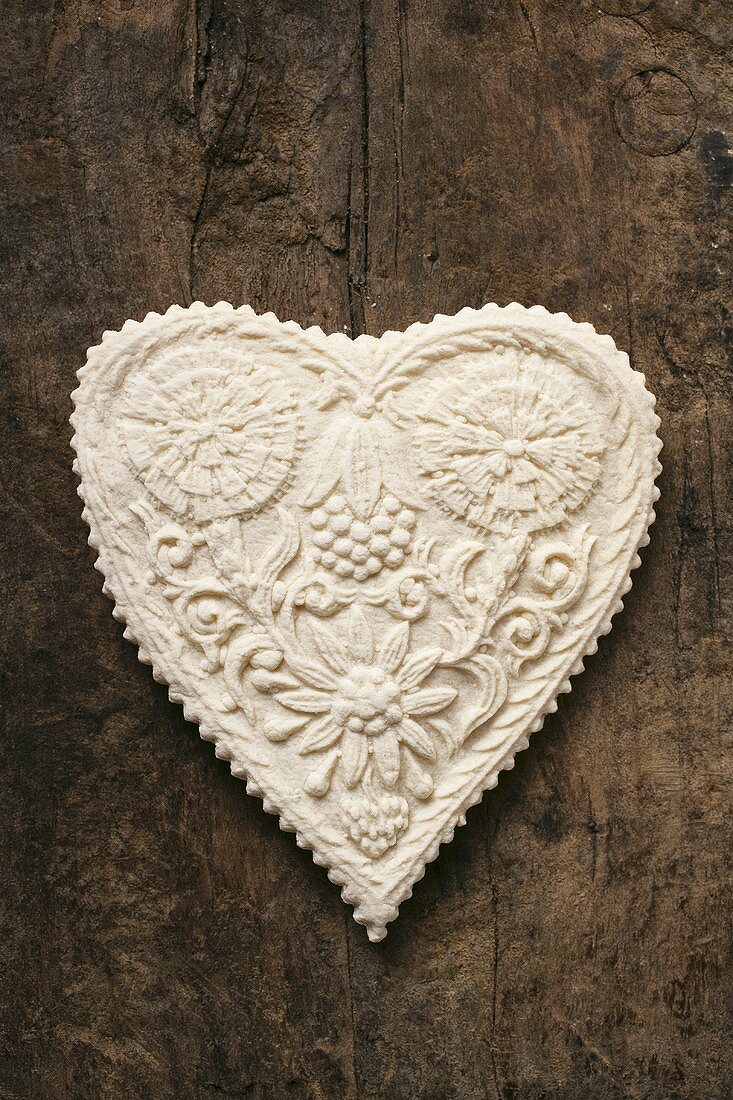 Springerle cookie (heart-shaped)