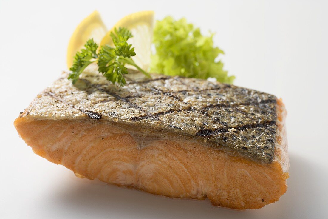 Grilled salmon fillet