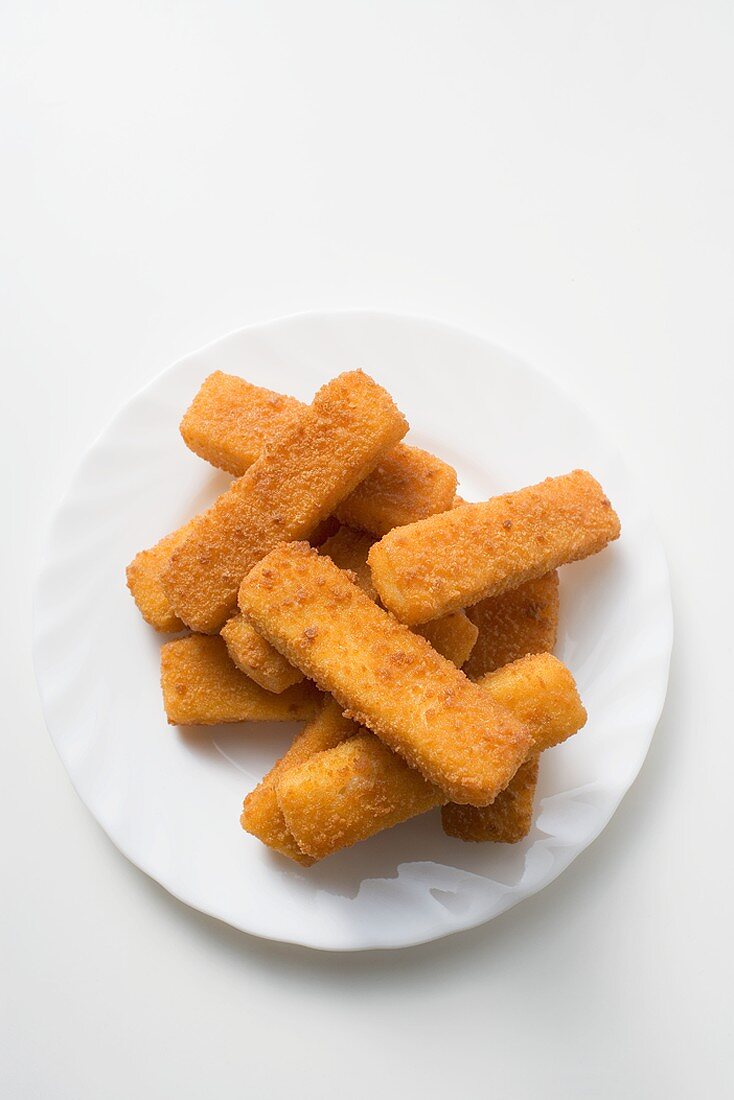 Fish fingers on plate