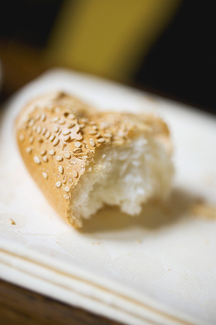 Piece of sesame roll