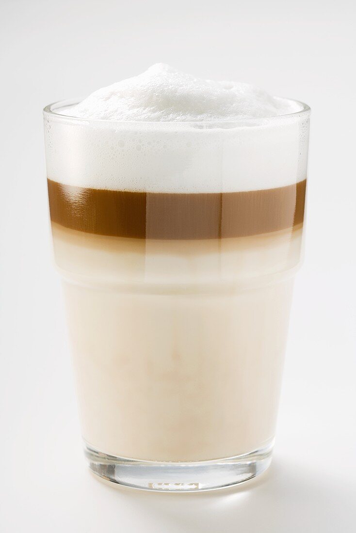 Latte Macchiato im Glas