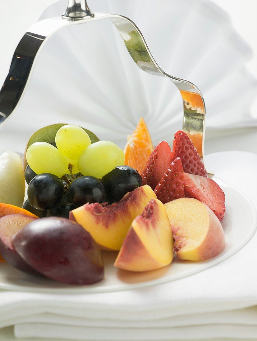 Fresh fruit on plate