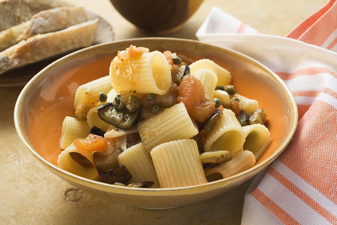 Pasta with grilled vegetables