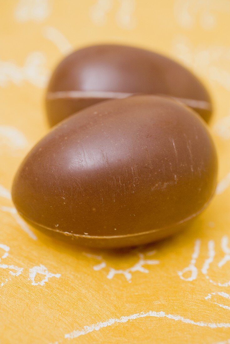 Two chocolate eggs