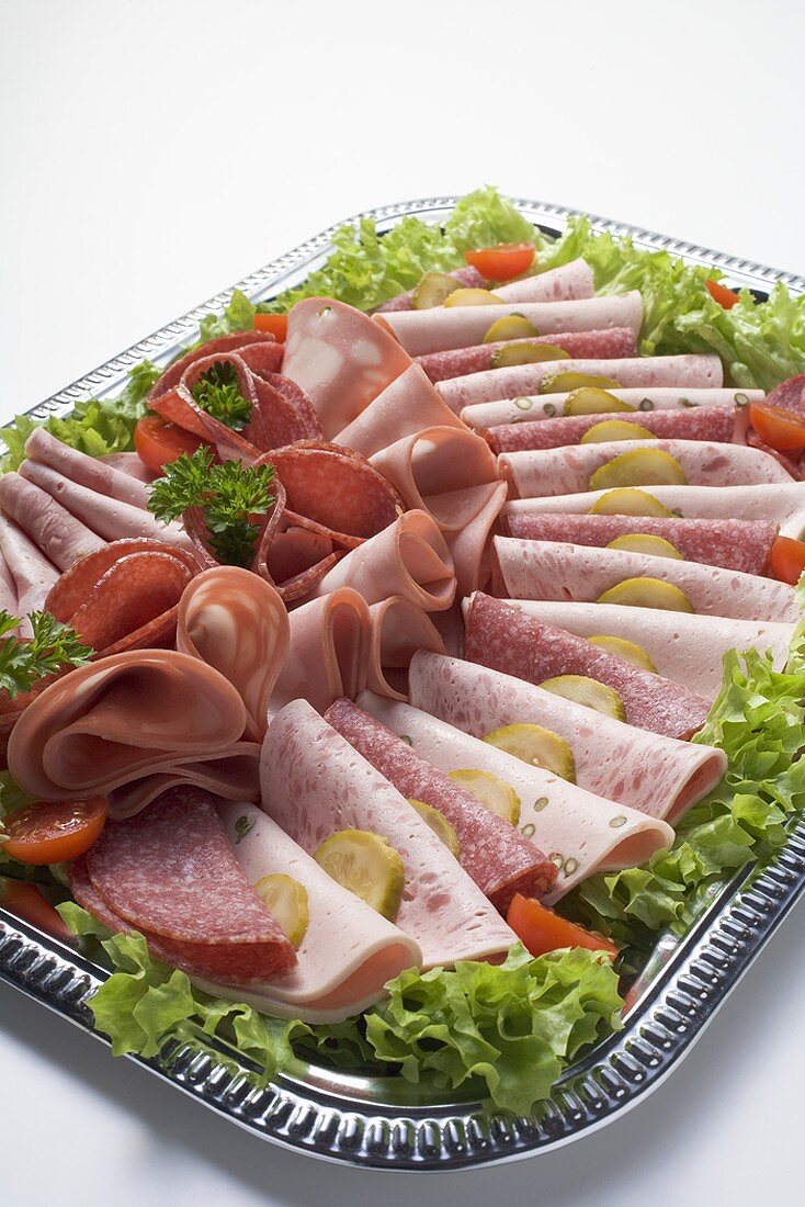 Substantial cold cuts platter