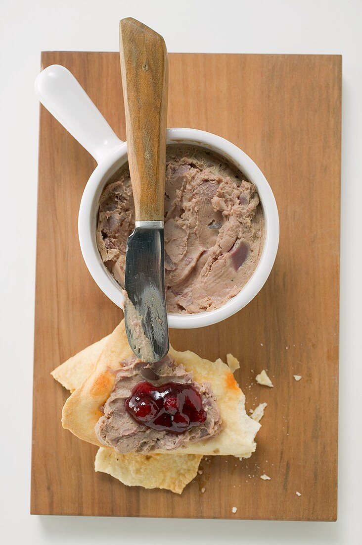 Duck rillettes with cherry compote