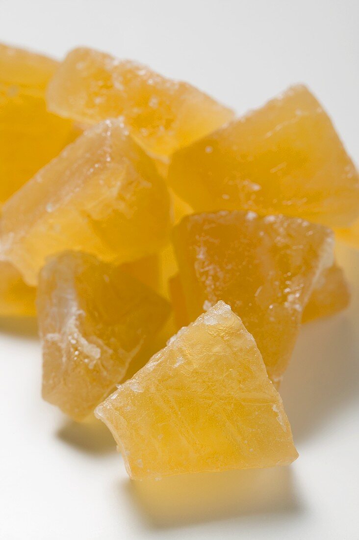 Candied pineapple chunks