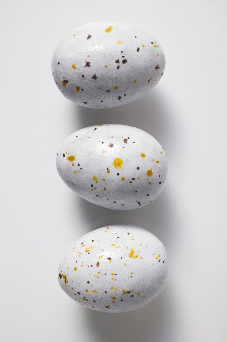 Speckled chocolate eggs