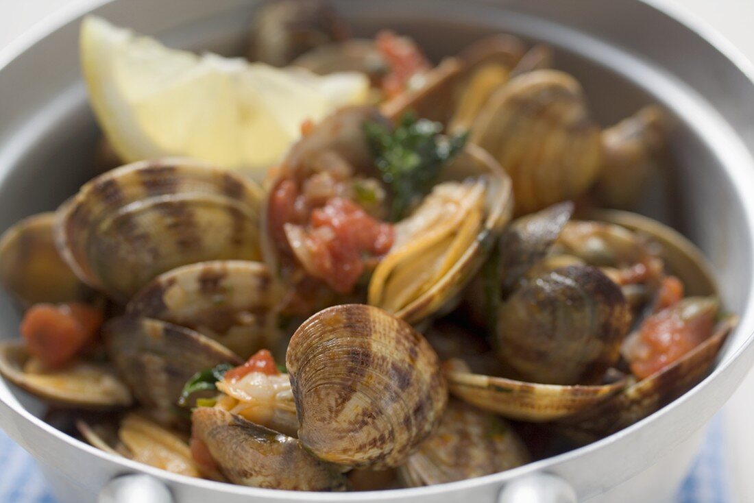 Venusmuscheln mit Tomaten