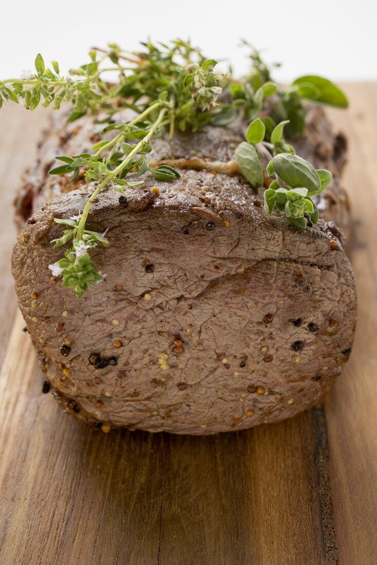 Roast beef with herbs