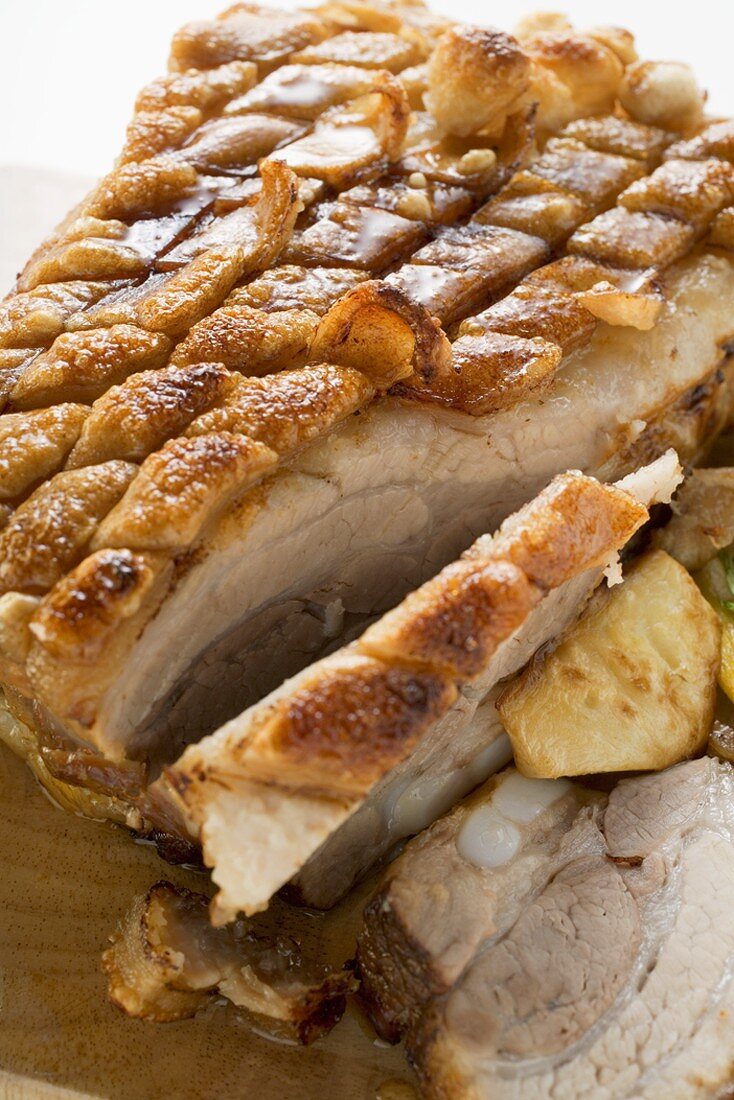 Roast pork with crackling