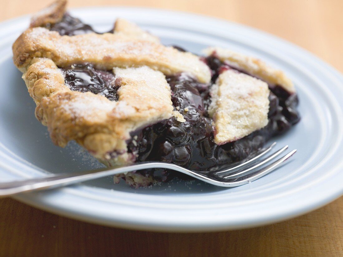 Piece of blueberry pie