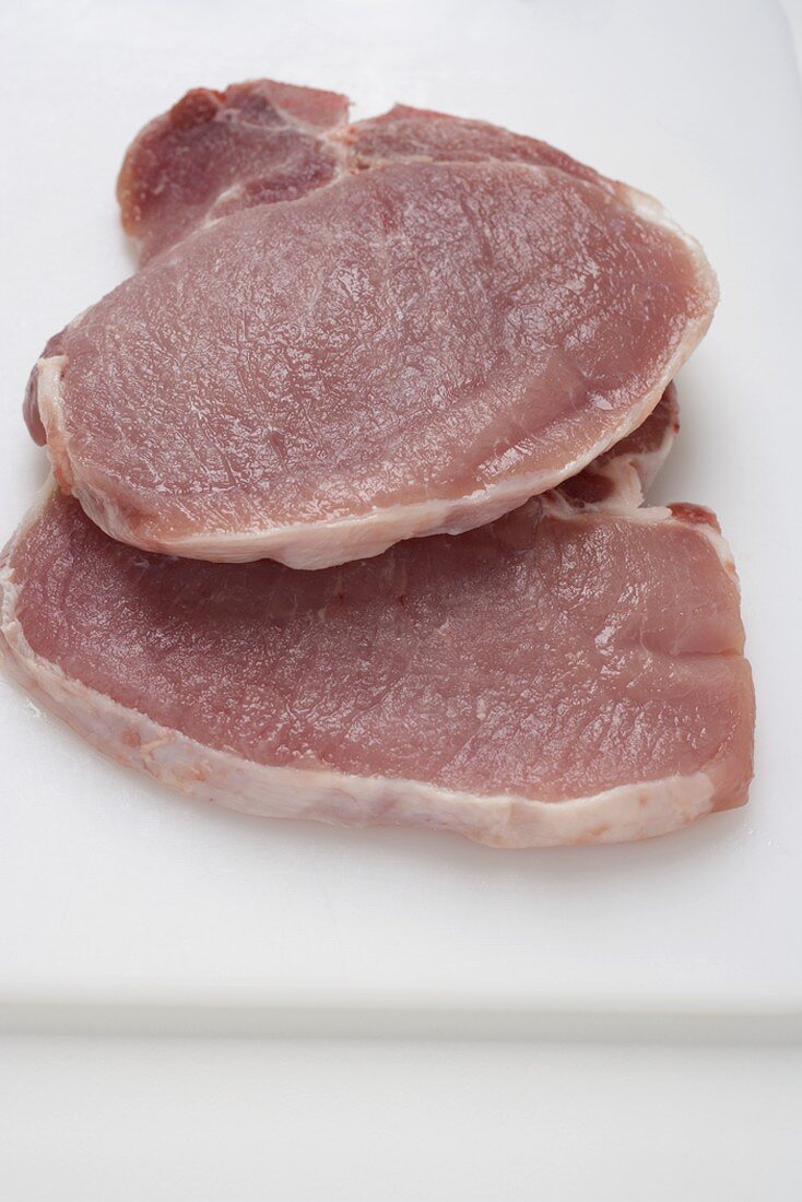 Fresh pork steaks