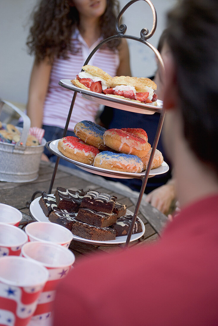 Kuchenbuffet am 4th of July (USA)