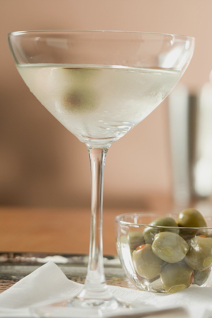 Martini with olives