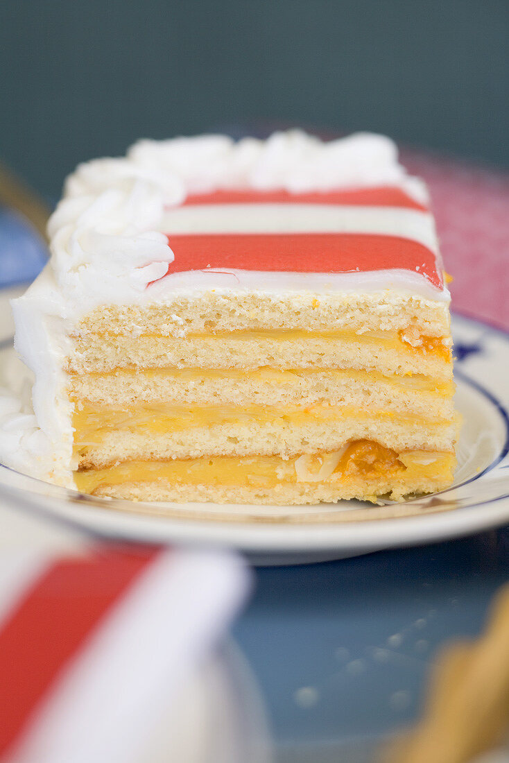 Stück Torte für den 4th of July (USA)