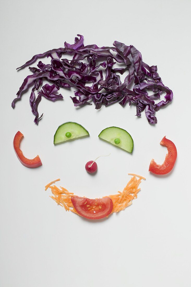 Amusing vegetable face