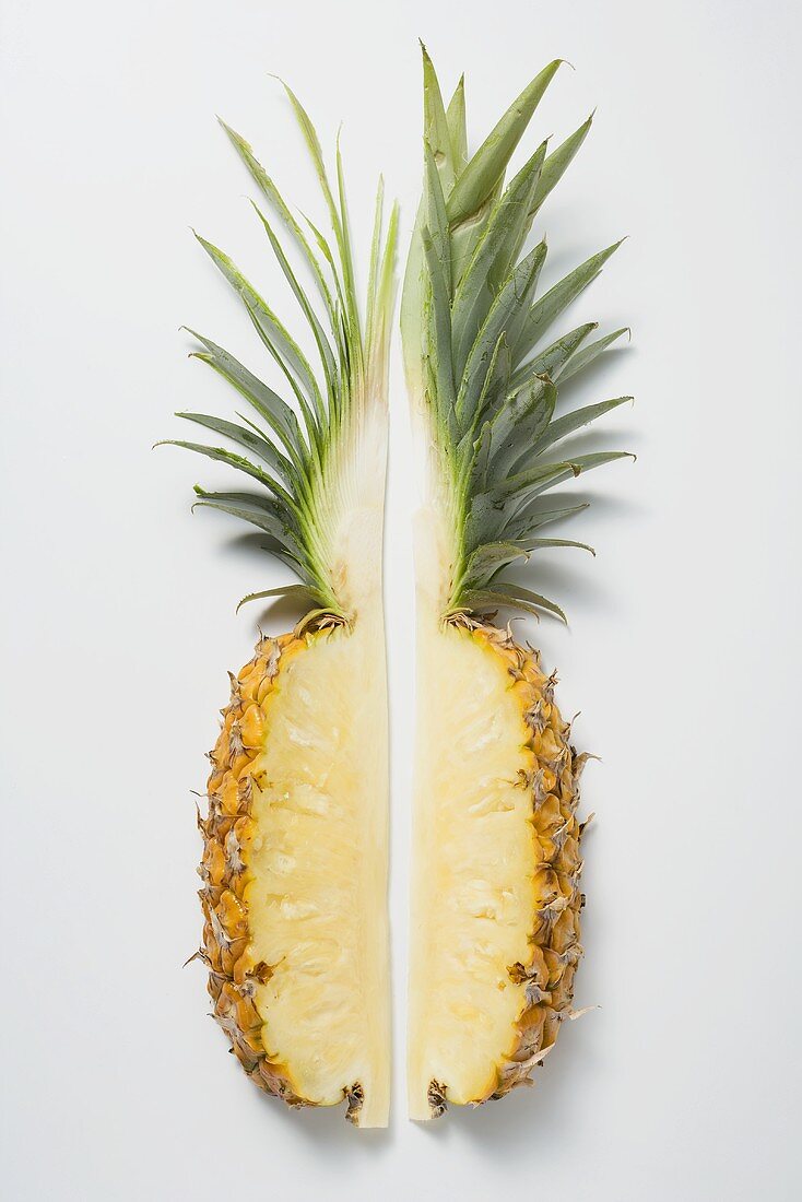 Two wedges of pineapple