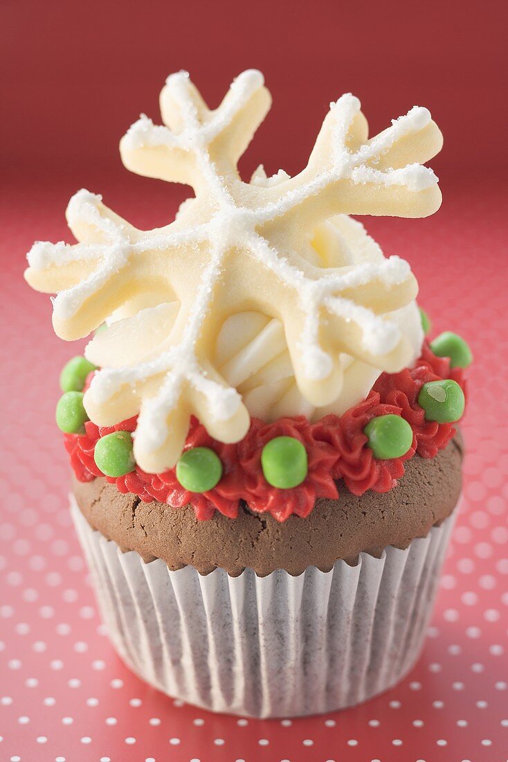 Schokoladencupcake für Weihnachten