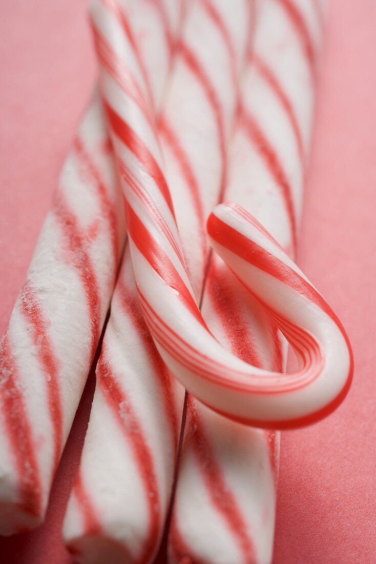 Red and white striped candy canes