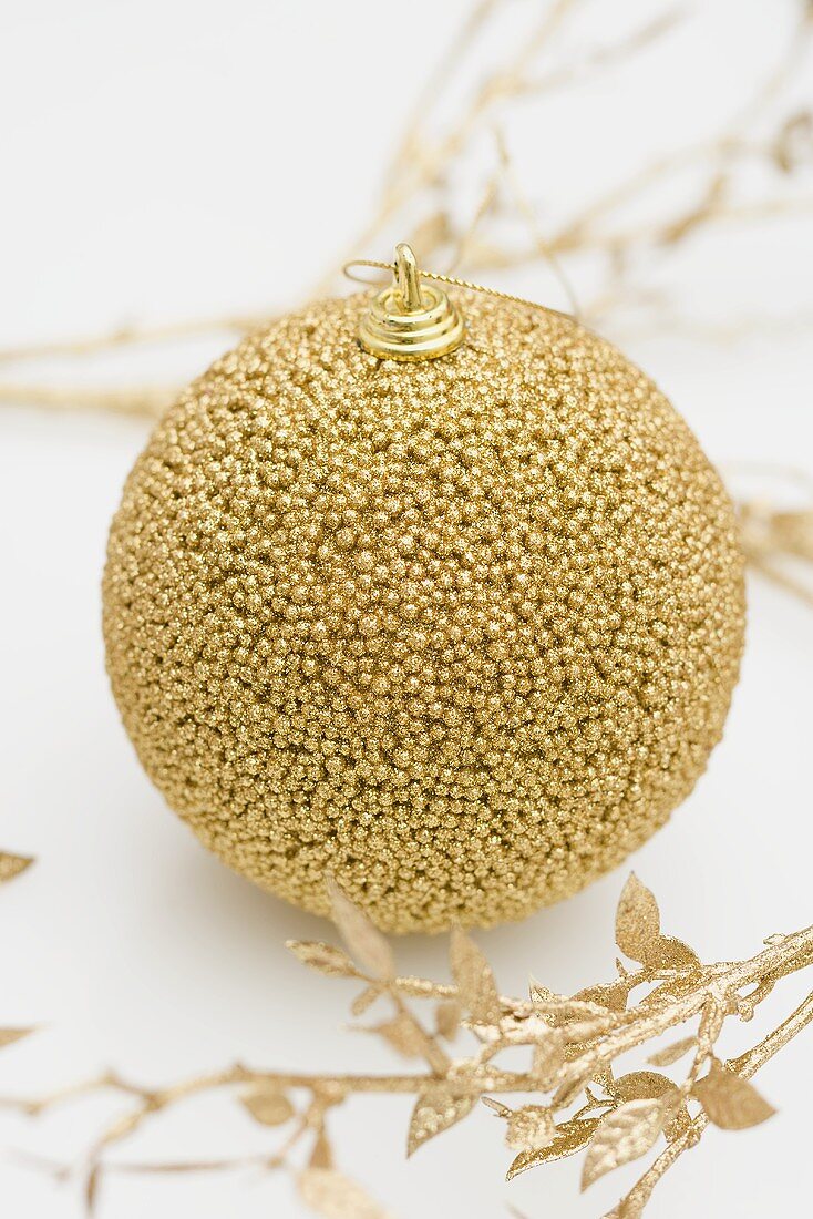 Gold Christmas bauble