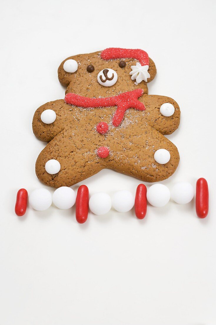 Christmas biscuit (teddy bear) and sweets