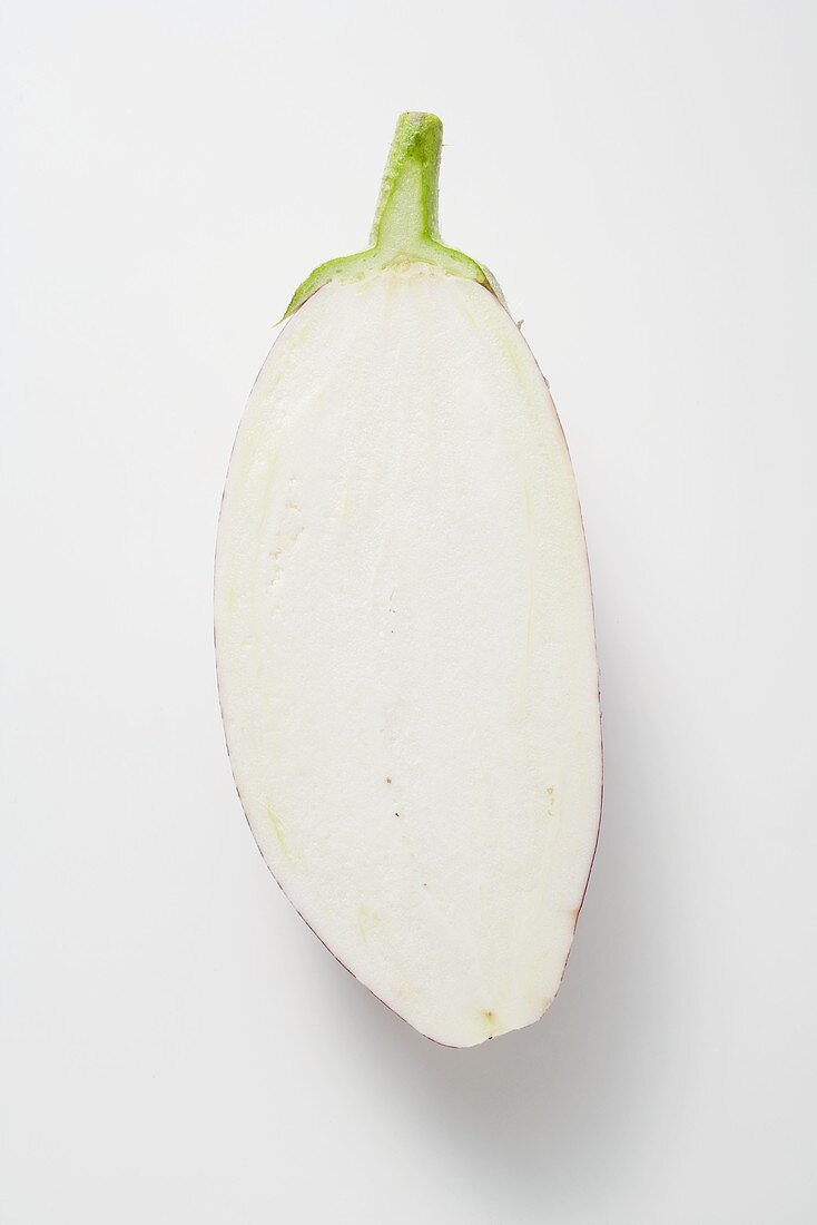 Half an aubergine from above